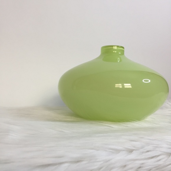 Light Green Glass Vase Home Decor Accent - Picture 8 of 8